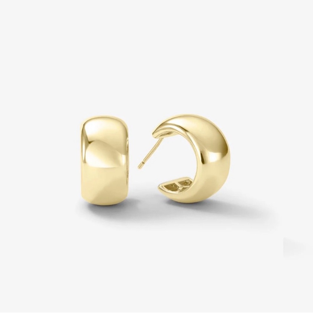 Melinda Maria Gold Crescent Earrings